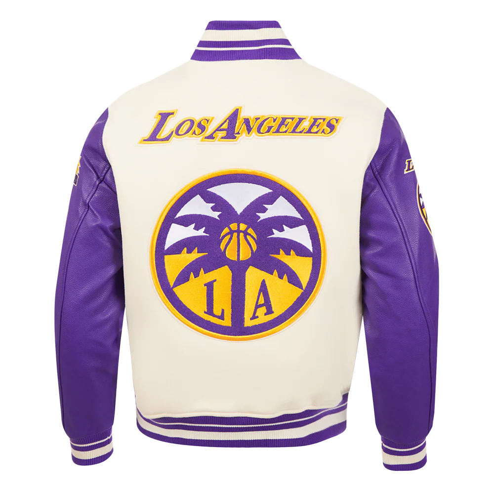 WNBA LOS ANGELES SPARKS RETRO CLASSICS MEN'S RIB WOOL VARSITY JACKET
