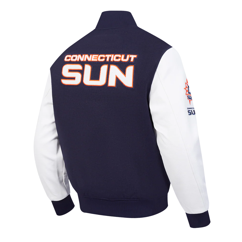 WNBA CONNECTICUT SUN CLASSIC CHENILLE MEN'S WOOL VARSITY JACKET