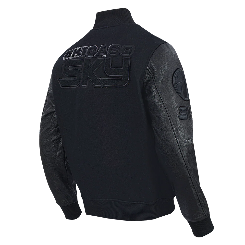 WNBA CHICAGO SKY TRIPLE BLACK MEN'S WOOL VARSITY JACKET