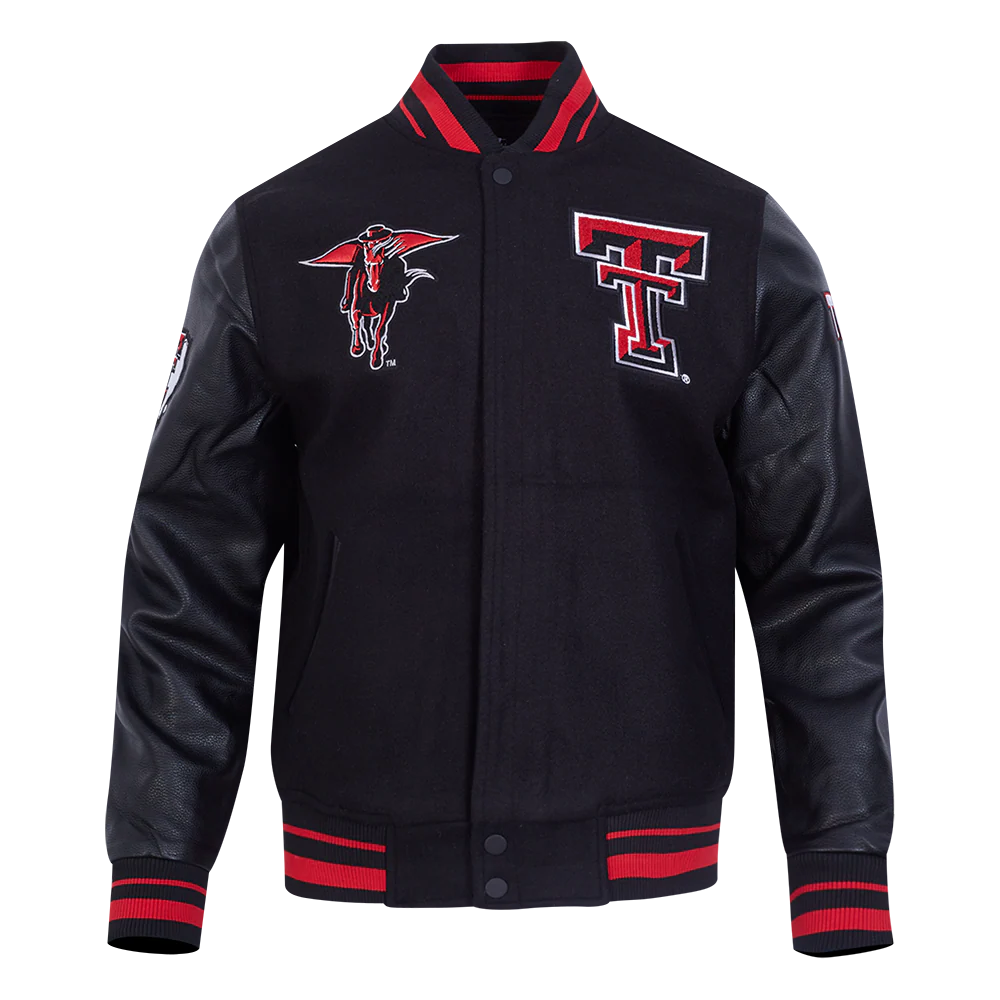 TEXAS TECH UNIVERSITY CLASSIC MEN'S RIB WOOL VARSITY JACKET