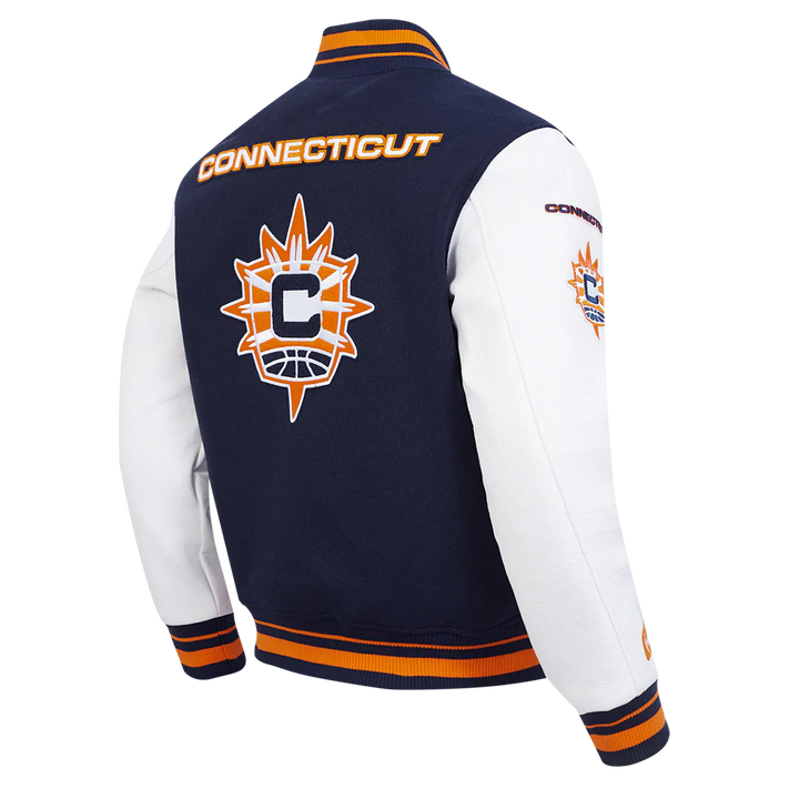 WNBA CONNECTICUT SUN RETRO CLASSICS MEN'S RIB WOOL VARSITY JACKET