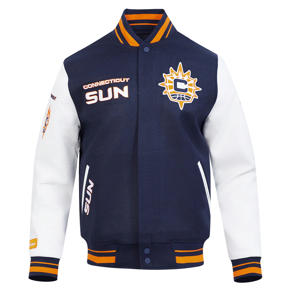 WNBA CONNECTICUT SUN RETRO CLASSICS MEN'S RIB WOOL VARSITY JACKET