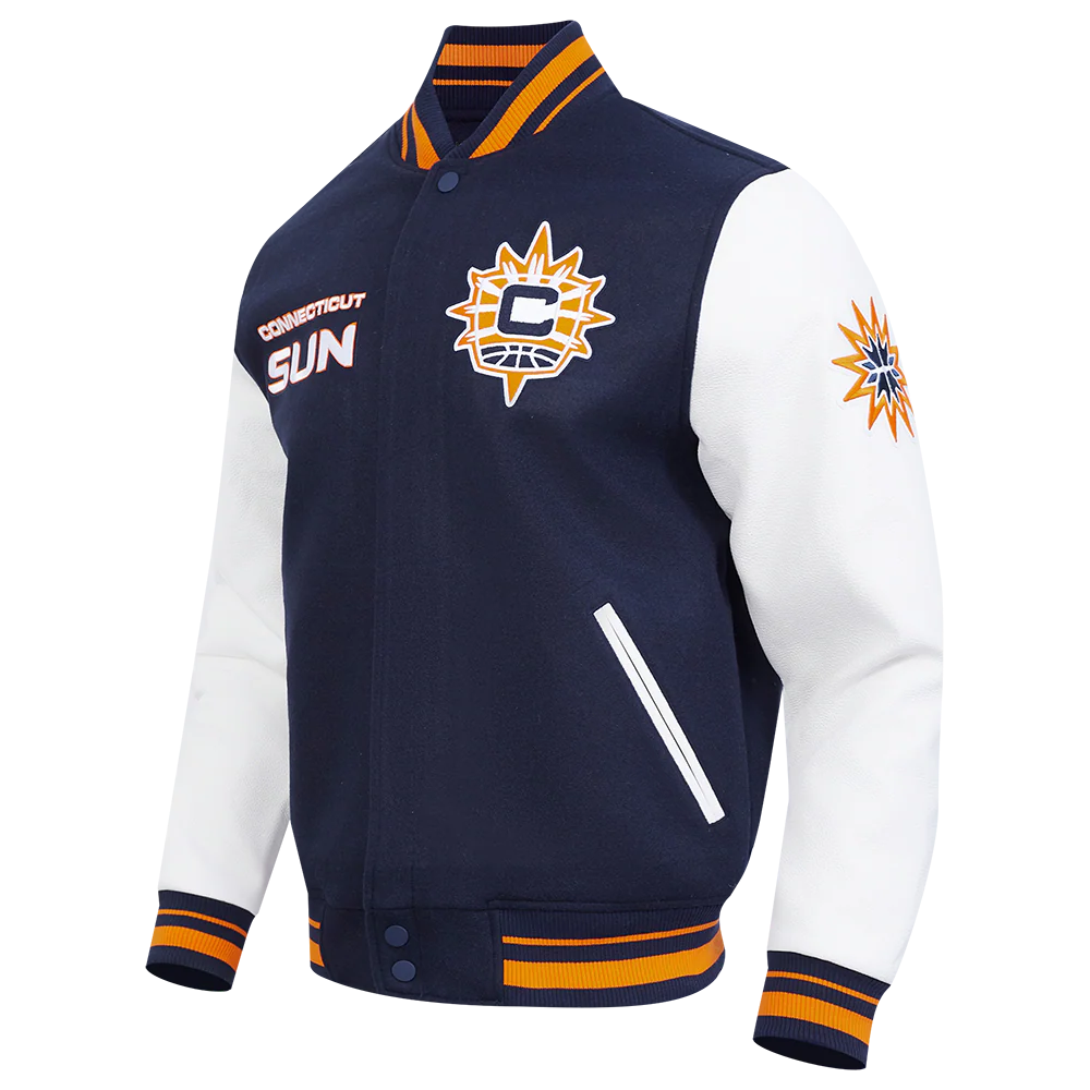 WNBA CONNECTICUT SUN RETRO CLASSICS MEN'S RIB WOOL VARSITY JACKET
