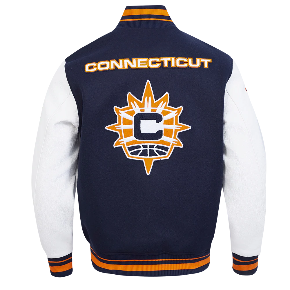 WNBA CONNECTICUT SUN RETRO CLASSICS MEN'S RIB WOOL VARSITY JACKET