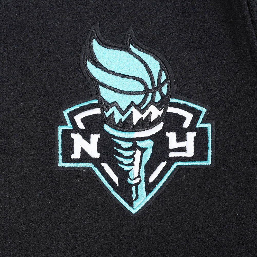 WNBA NEW YORK LIBERTY RETRO CLASSICS MEN'S RIB WOOL VARSITY JACKET