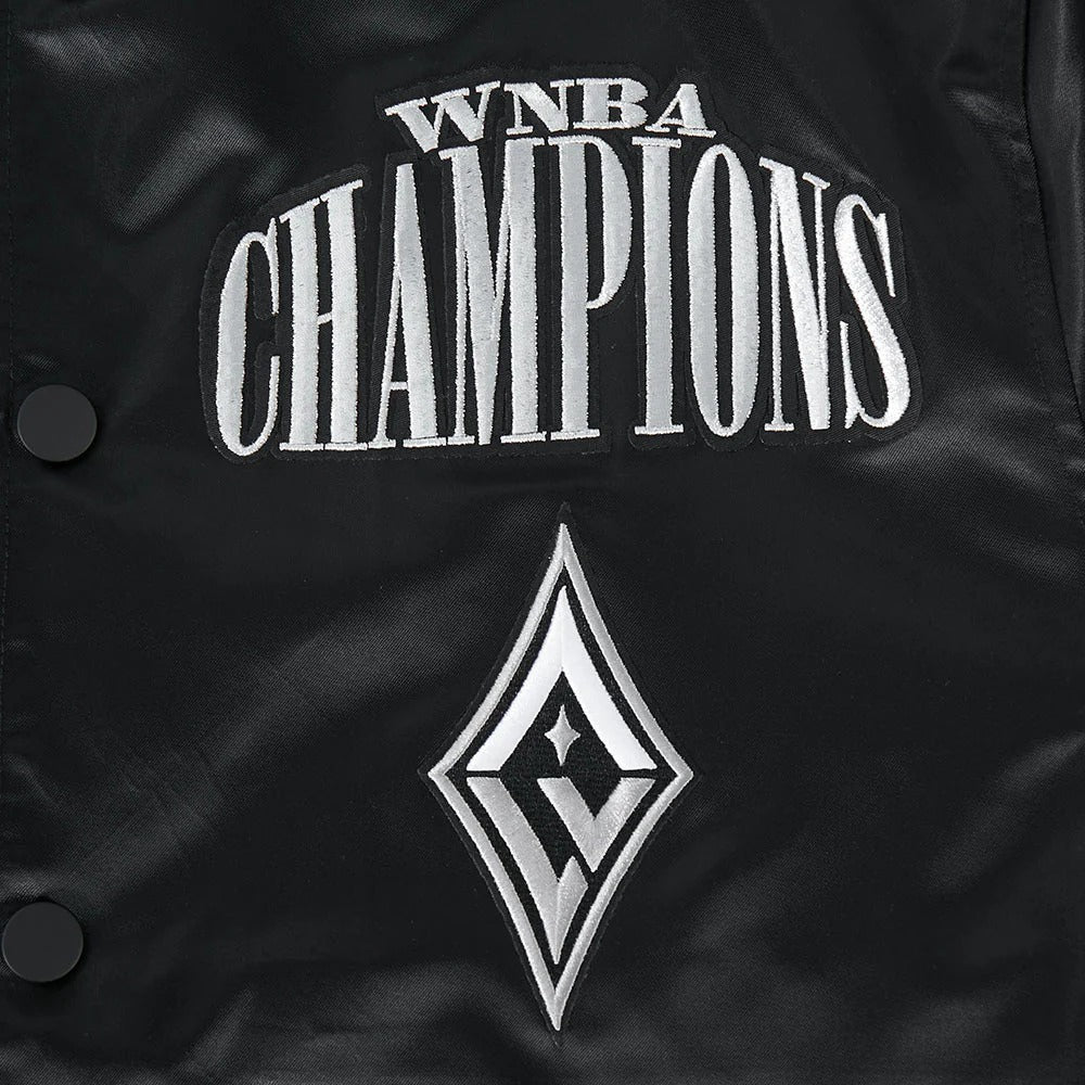 LAS VEGAS ACES WNBA FINALS 2025 PRO SATIN MEN'S RIB JACKET