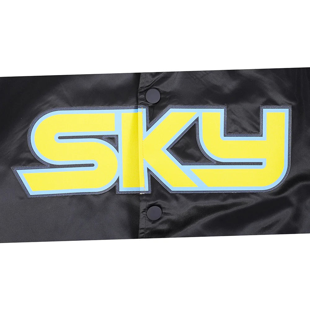 WWNBA CHICAGO SKY CLASSIC CHENILLE MEN'S SATIN JACKET