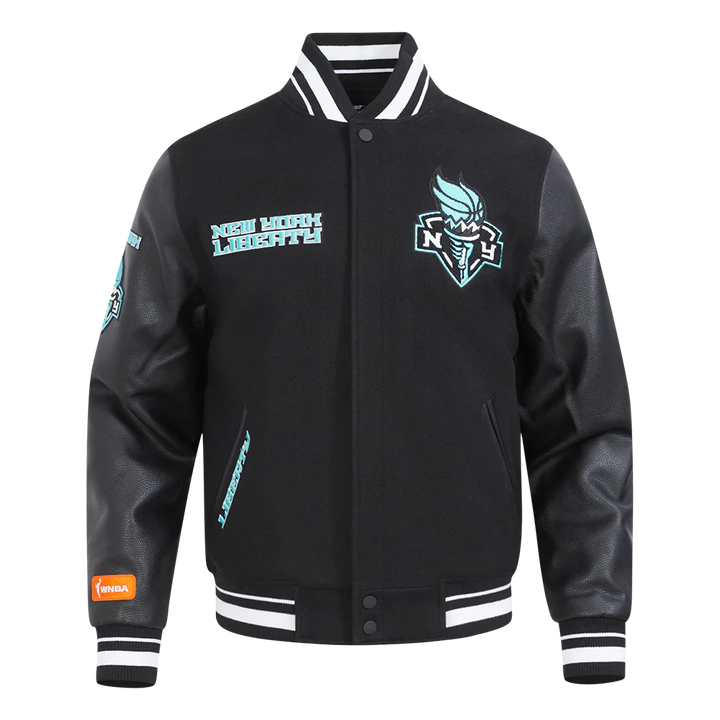 WNBA NEW YORK LIBERTY RETRO CLASSICS MEN'S RIB WOOL VARSITY JACKET