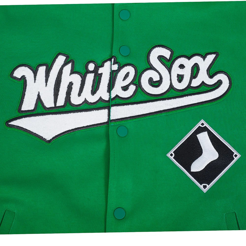 MLB CHICAGO WHITE SOX CURRENT LOGO PRO GAME DAY MEN'S DOUBLE KNIT JACKET