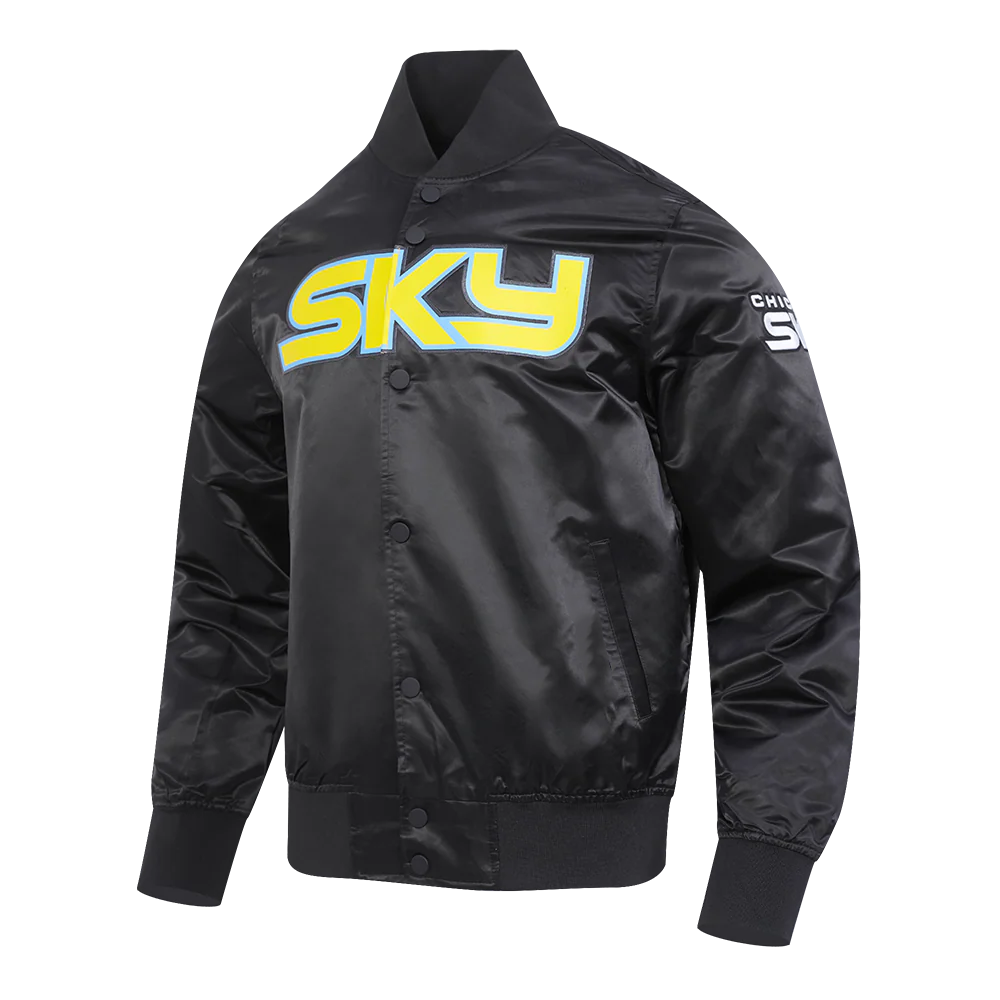 WWNBA CHICAGO SKY CLASSIC CHENILLE MEN'S SATIN JACKET