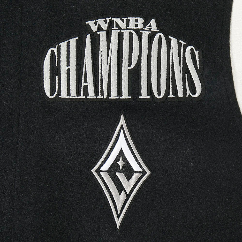 LAS VEGAS ACES WNBA FINALS 2025 MEN'S RIB WOOL VARSITY JACKET