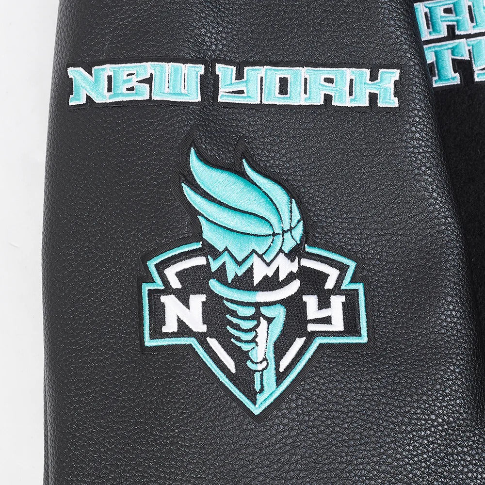 WNBA NEW YORK LIBERTY RETRO CLASSICS MEN'S RIB WOOL VARSITY JACKET
