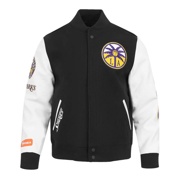 WNBA LOS ANGELES SPARKS CLASSIC CHENILLE MEN'S WOOL VARSITY JACKET