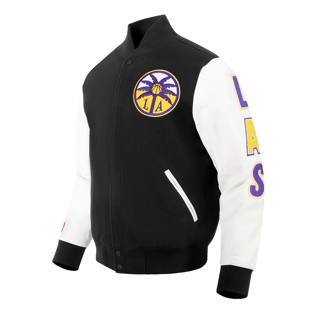 WNBA LOS ANGELES SPARKS CLASSIC CHENILLE MEN'S WOOL VARSITY JACKET