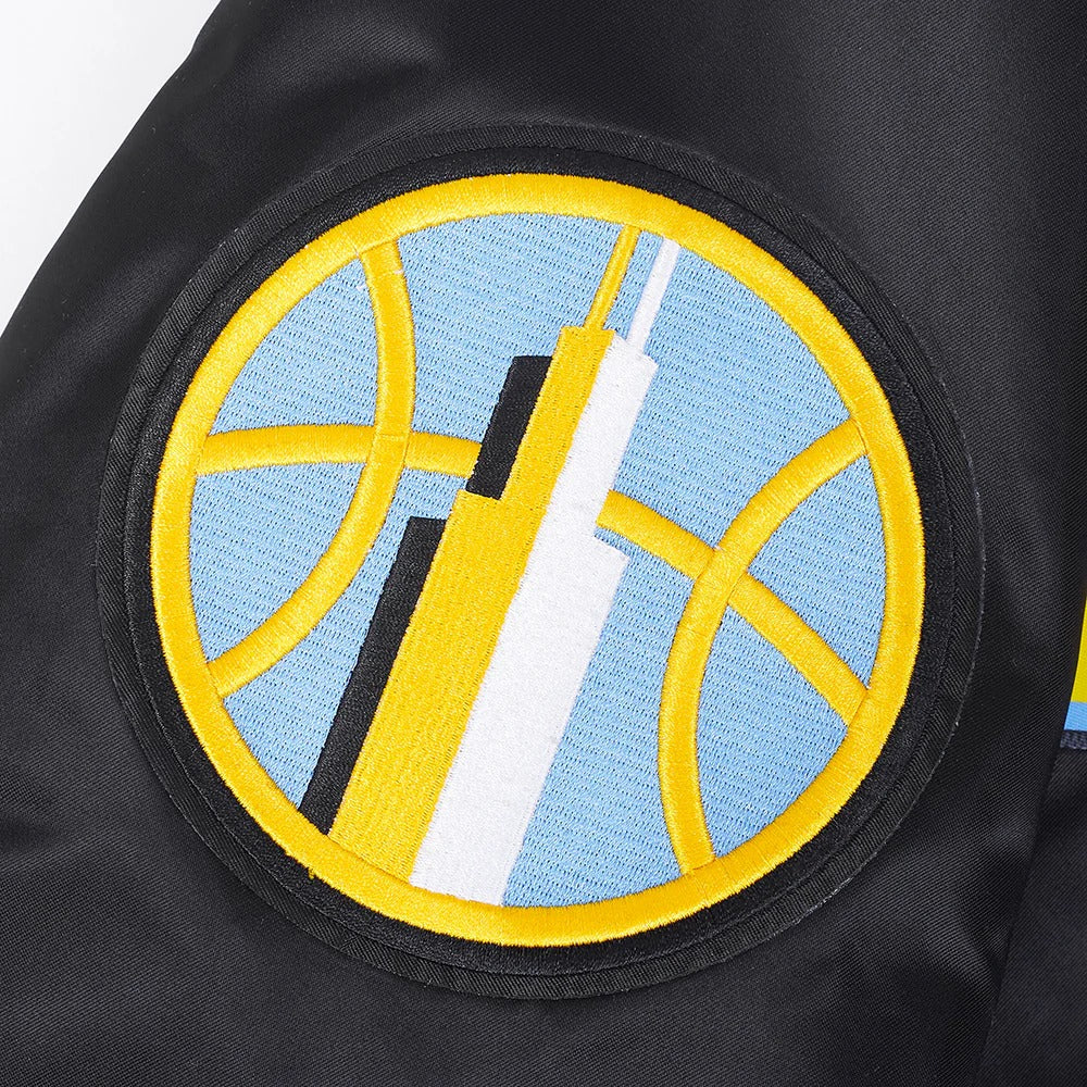 WWNBA CHICAGO SKY CLASSIC CHENILLE MEN'S SATIN JACKET