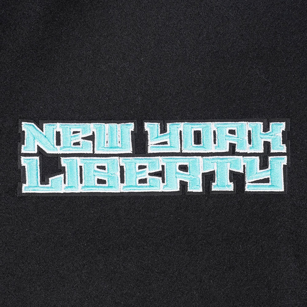 WNBA NEW YORK LIBERTY RETRO CLASSICS MEN'S RIB WOOL VARSITY JACKET