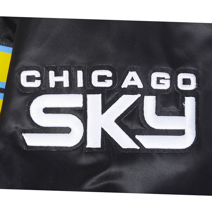 WWNBA CHICAGO SKY CLASSIC CHENILLE MEN'S SATIN JACKET