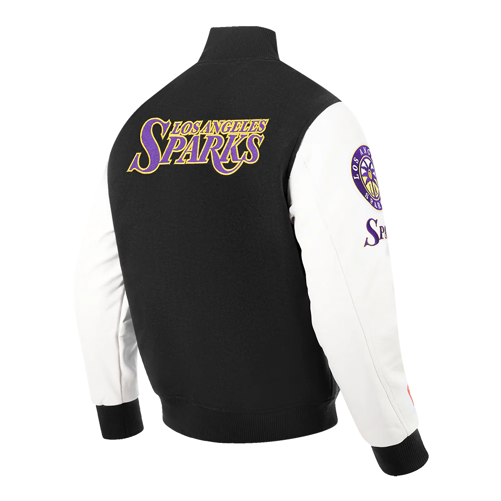 WNBA LOS ANGELES SPARKS CLASSIC CHENILLE MEN'S WOOL VARSITY JACKET
