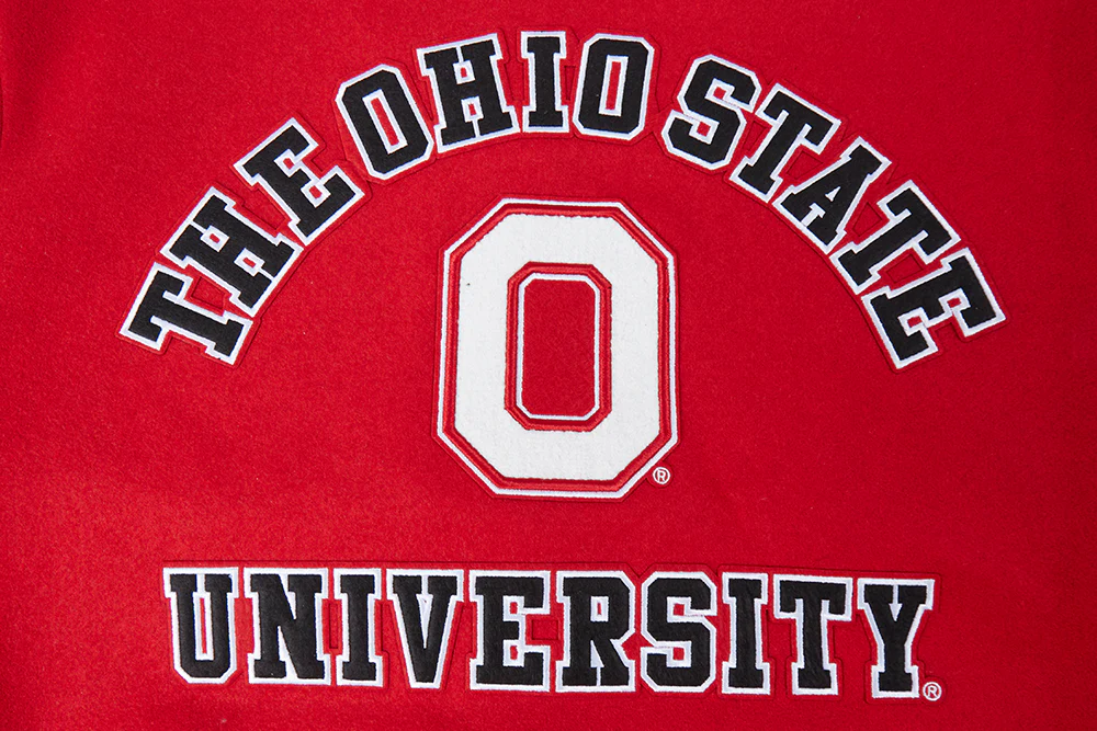 OHIO STATE UNIVERSITY CLASSIC MEN'S RIB WOOL VARSITY JACKET