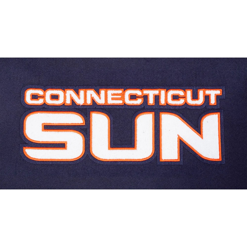 WNBA CONNECTICUT SUN CLASSIC CHENILLE MEN'S WOOL VARSITY JACKET