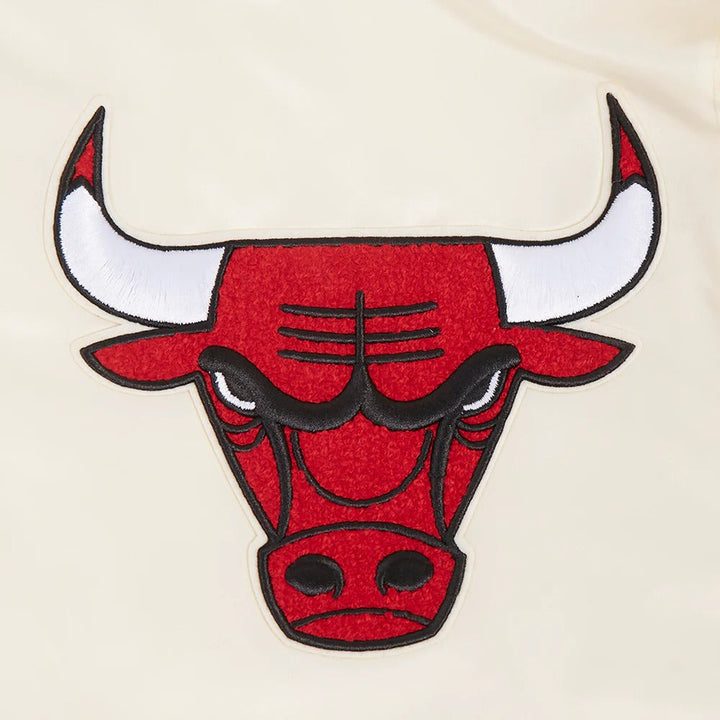 NBA CHICAGO BULLS SUBLIMATED MEN'S SATIN JACKET-WHITE