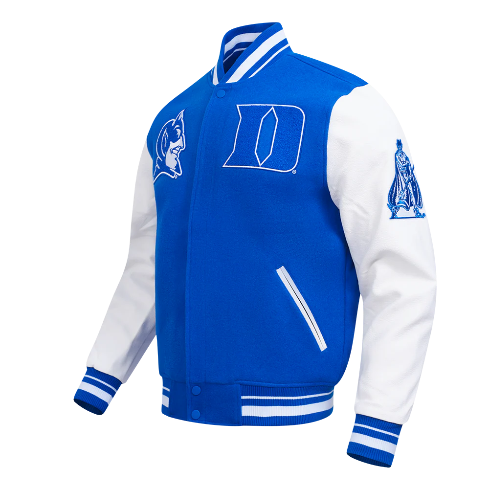 DUKE UNIVERSITY CLASSIC MEN'S RIB WOOL VARSITY JACKET