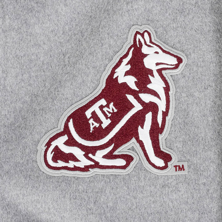 TEXAS A&M UNIVERSITY CLASSIC MEN'S RIB WOOL VARSITY JACKET