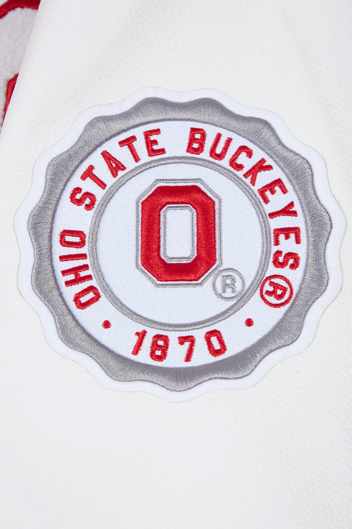 OHIO STATE UNIVERSITY CLASSIC MEN'S RIB WOOL VARSITY JACKET
