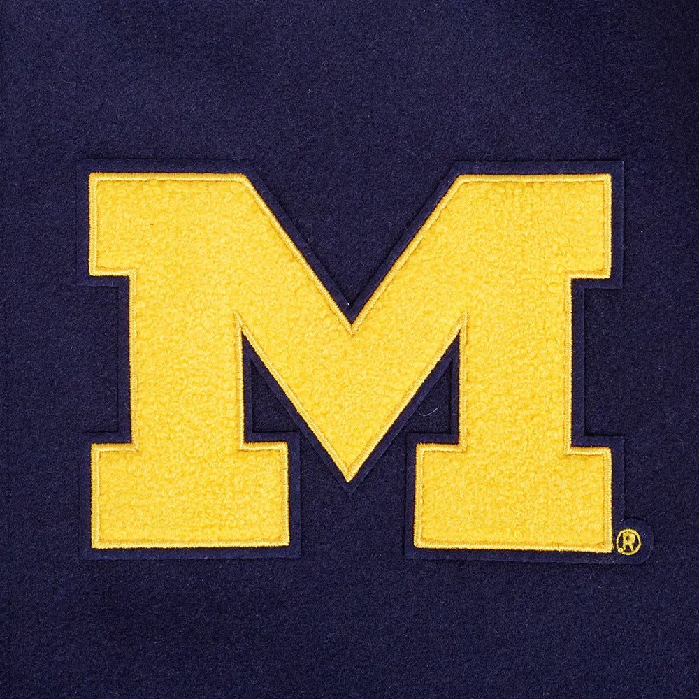 UNIVERSITY OF MICHIGAN CLASSIC MEN'S RIB WOOL VARSITY JACKET