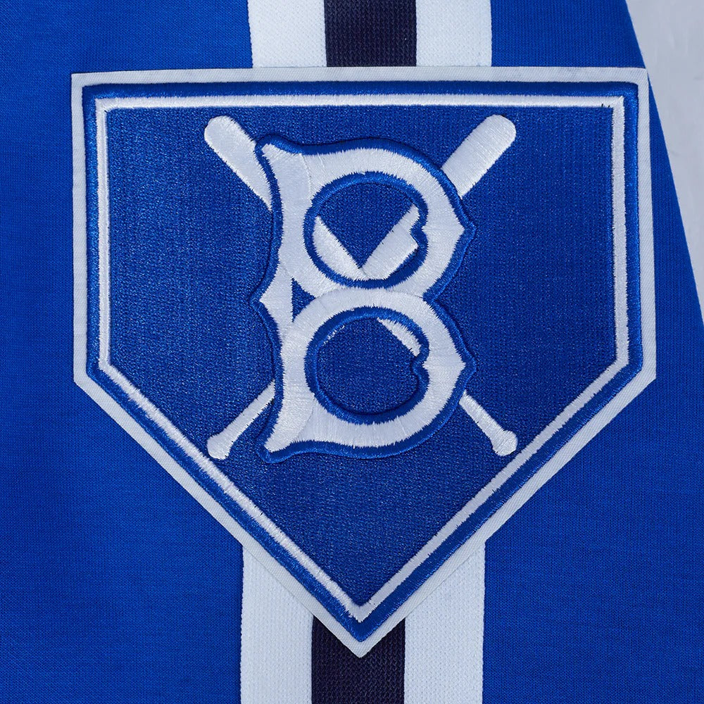 MLB BROOKLYN DODGERS COOPERSTOWN LOGO PRO GAME DAY MEN'S DOUBLE KNIT JACKET