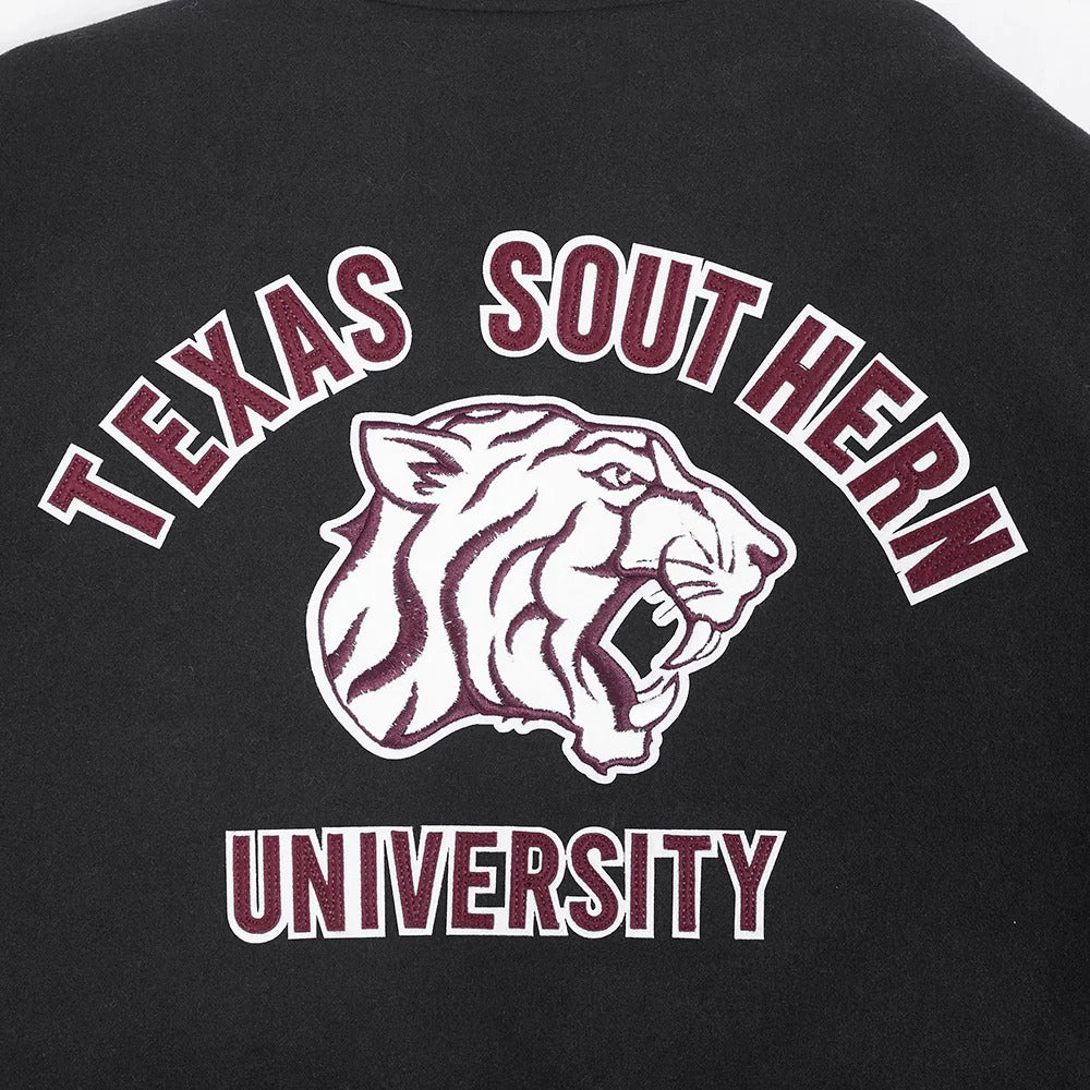 TEXAS SOUTHERN UNIVERSITY CLASSIC RIB WOOL VARSITY JACKET