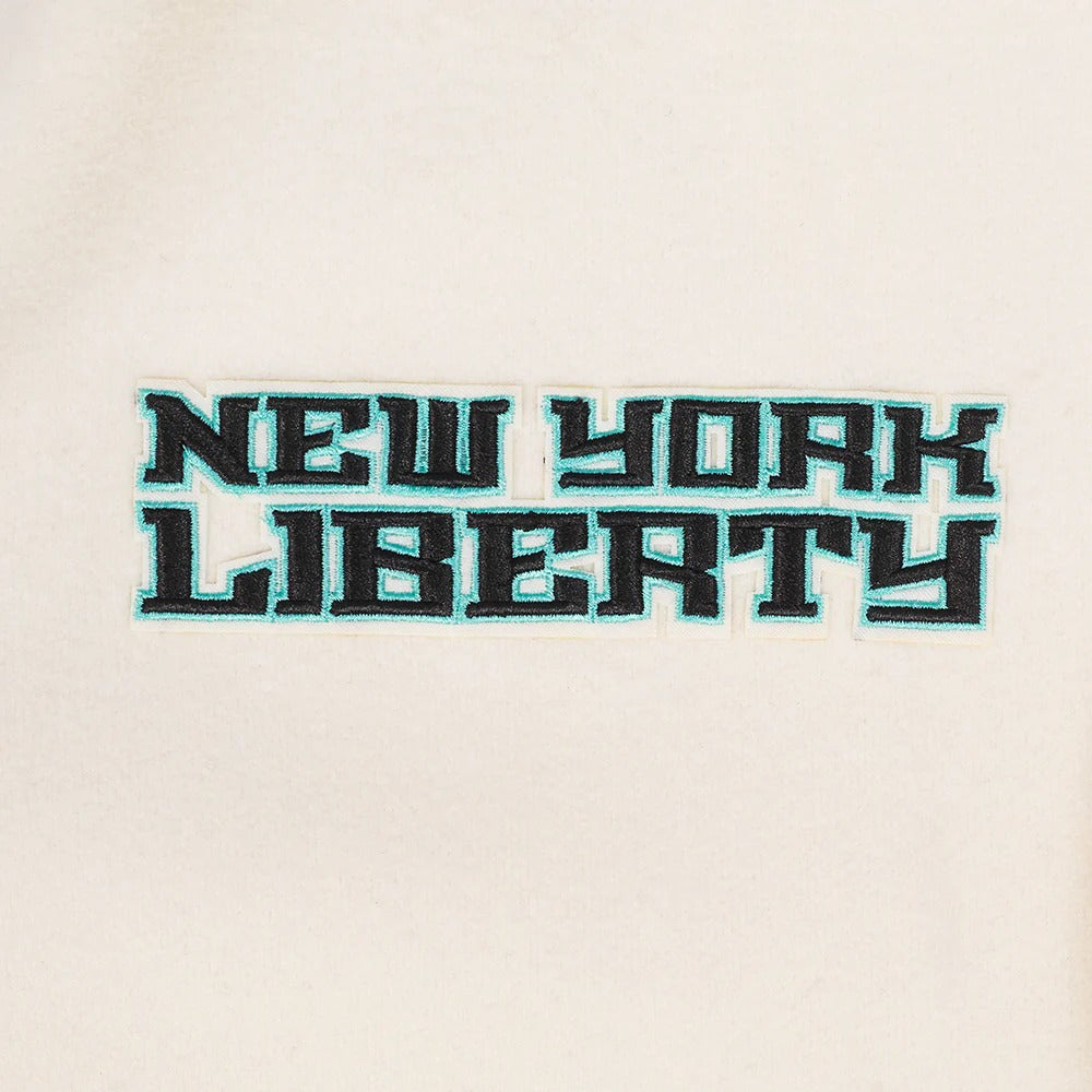 WNBA NEW YORK LIBERTY RETRO CLASSICS MEN'S RIB WOOL VARSITY JACKET