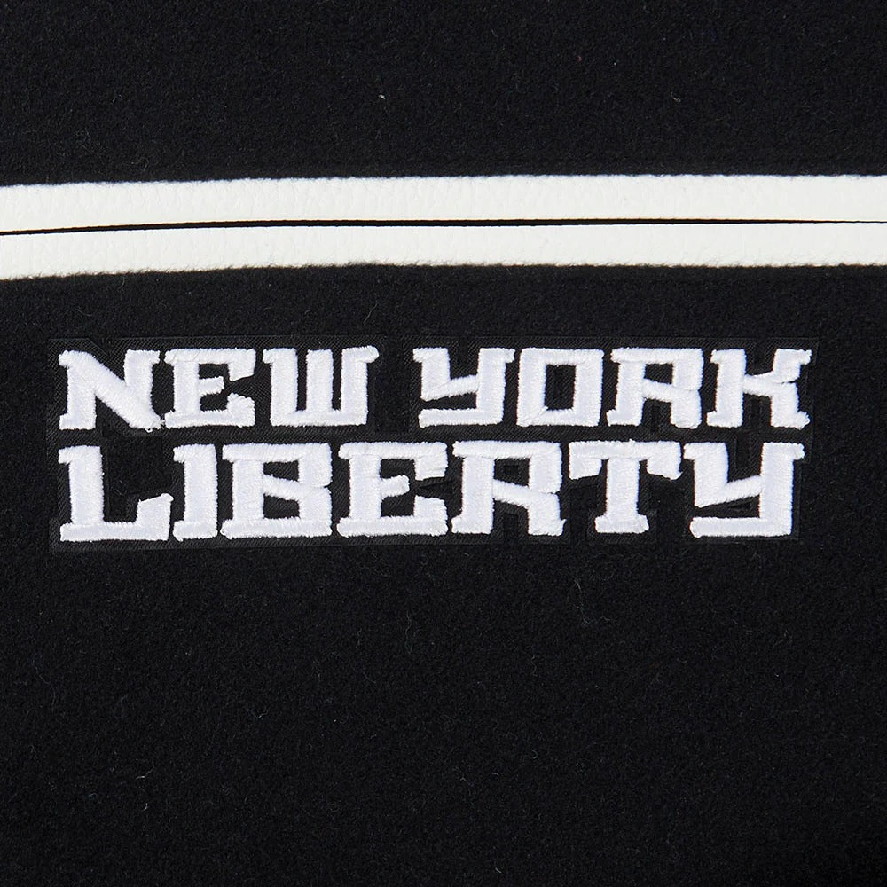 WNBA NEW YORK LIBERTY CLASSIC CHENILLE MEN'S WOOL VARSITY JACKET