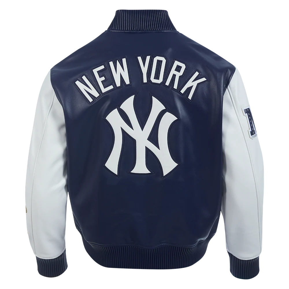 MLB NEW YORK YANKEES CITY SIGNATURE MEN'S LEATHER VARSITY JACKET