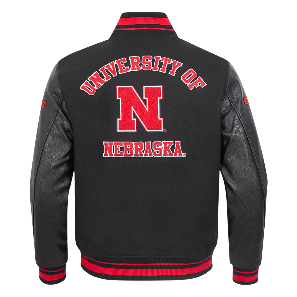 UNIVERSITY OF NEBRASKA CLASSIC RIB WOOL VARSITY JACKET