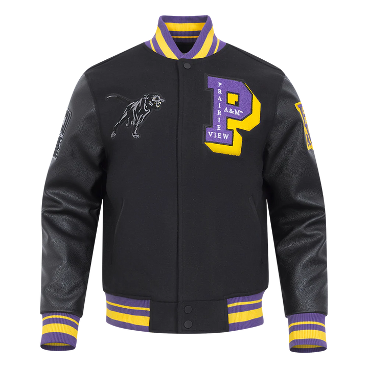 PRAIRIE VIEW A&M UNIVERSITY CLASSIC RIB WOOL VARSITY JACKET