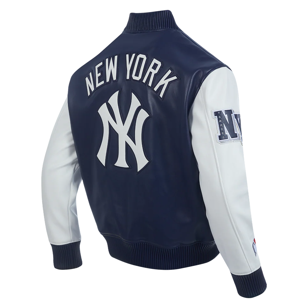 MLB NEW YORK YANKEES CITY SIGNATURE MEN'S LEATHER VARSITY JACKET