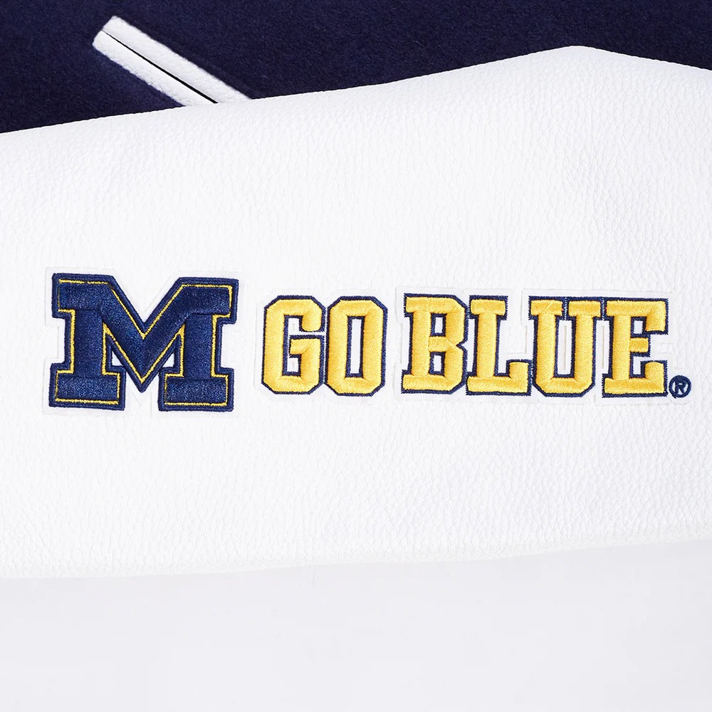 UNIVERSITY OF MICHIGAN CLASSIC MEN'S RIB WOOL VARSITY JACKET