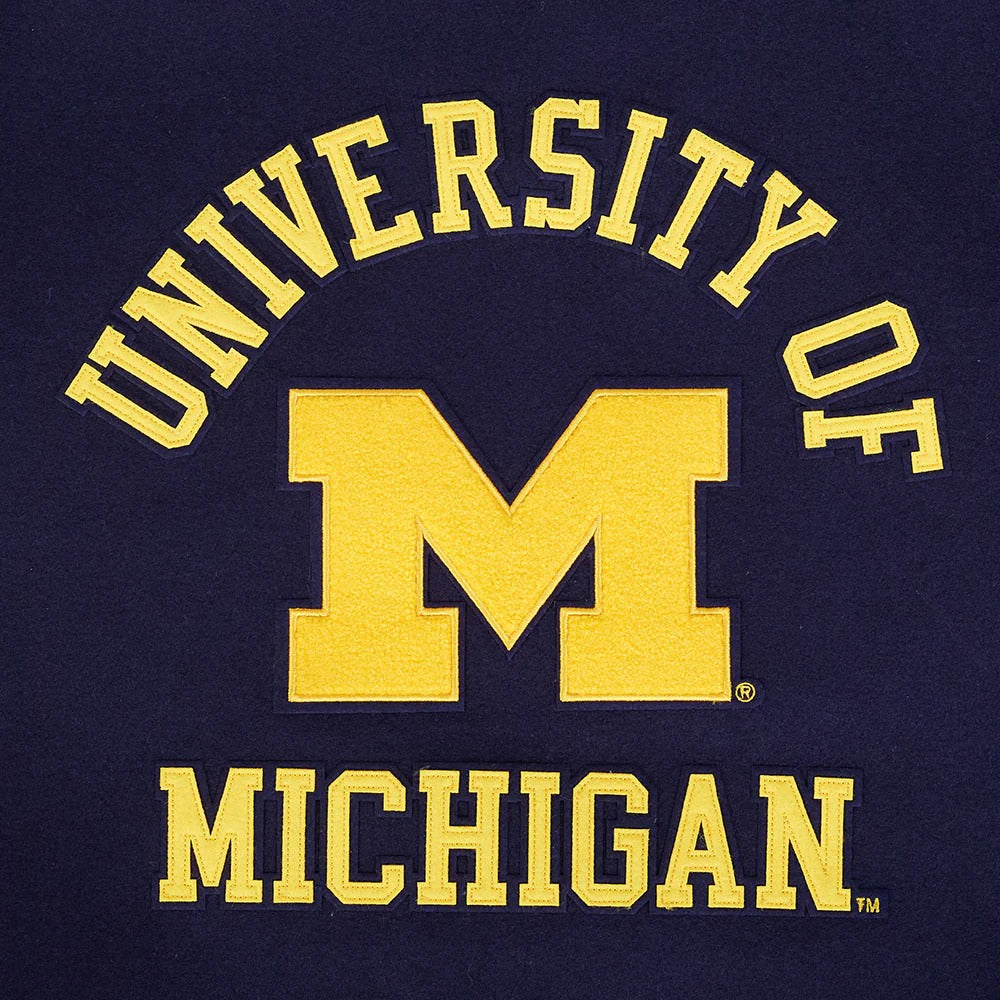 UNIVERSITY OF MICHIGAN CLASSIC MEN'S RIB WOOL VARSITY JACKET