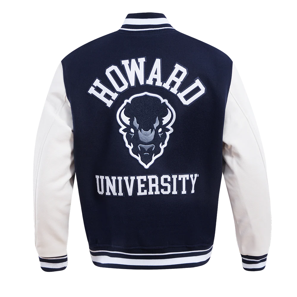 HOWARD UNIVERSITY CLASSIC RIB WOOL VARSITY JACKET