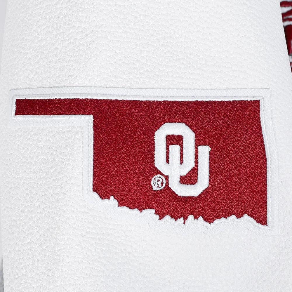 UNIVERSITY OF OKLAHOMA CLASSIC RIB WOOL VARSITY JACKET