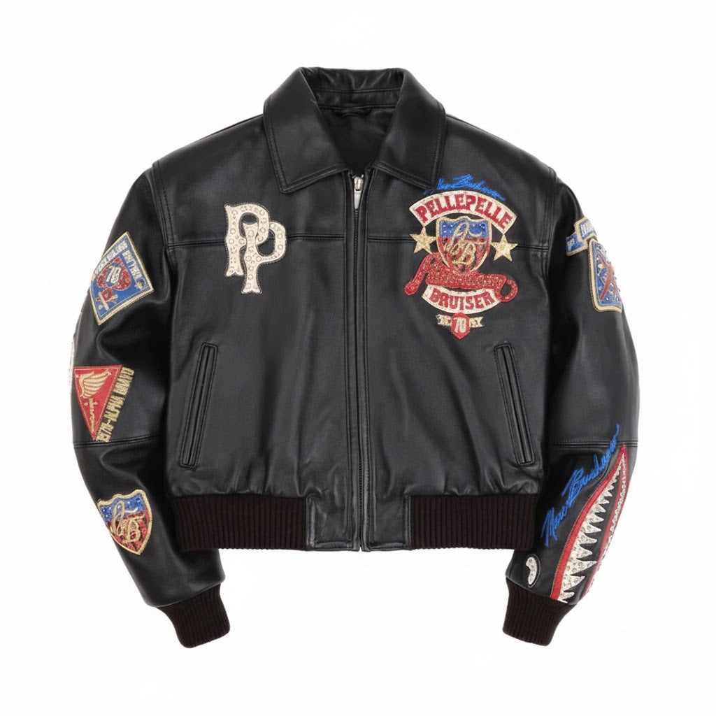 Pelle Pelle American Bruiser Plush Womens Crop Jacket