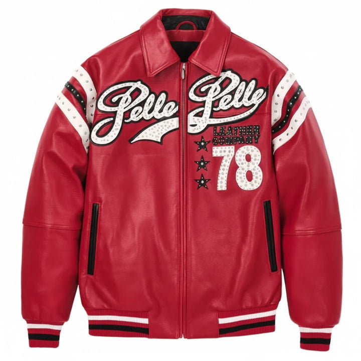 Pelle Pelle Encrusted Varsity Plush